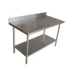 STAINLESS STEEL WORK TABLE WITH 4 BACKSPLASH 60 X 30 X 36